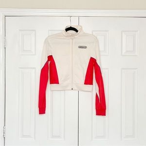 Adidas Originals 'Retro Luxury' Track Jacket in Off White and Red